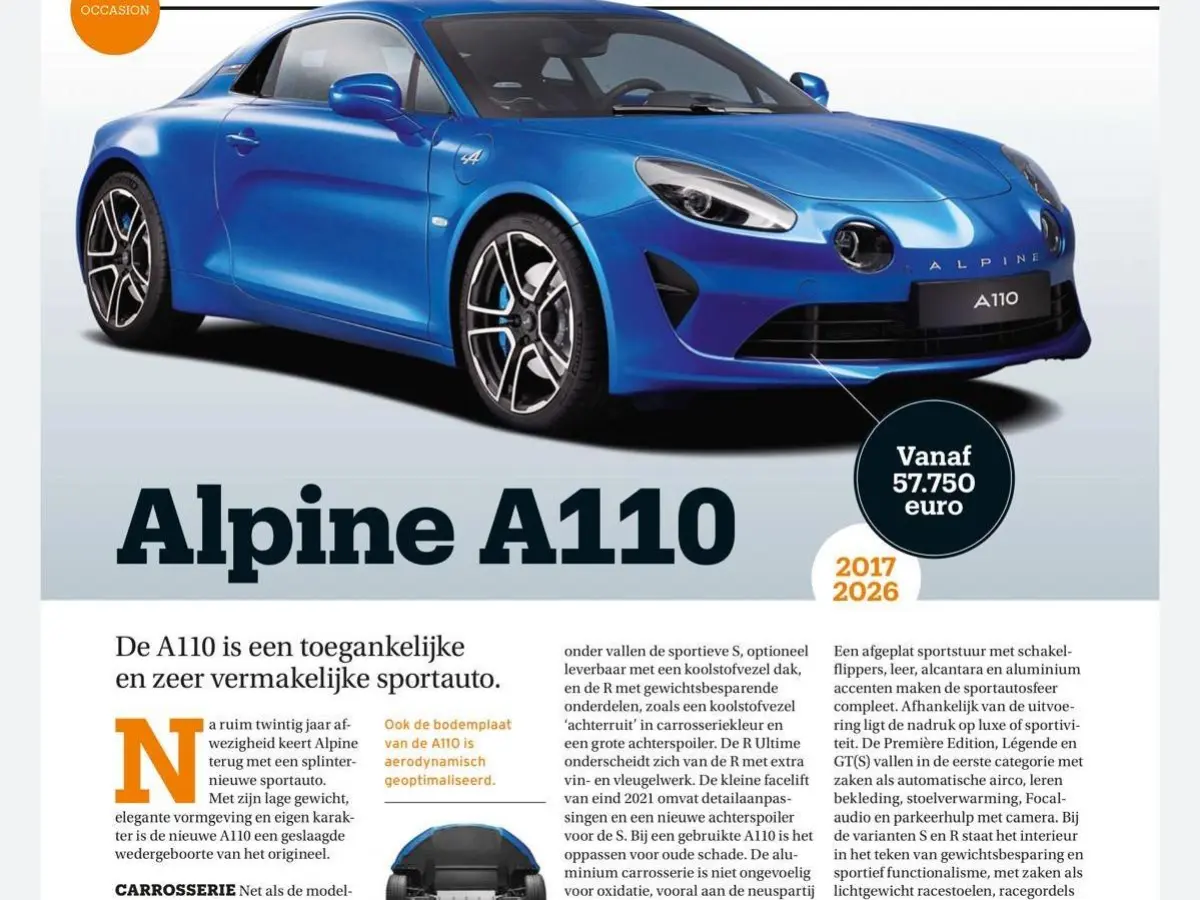 A110 1.8 Turbo Légende VOL!/Focal audiosystem/Verwarmde stoelen/Camera/Apple/Android Auto