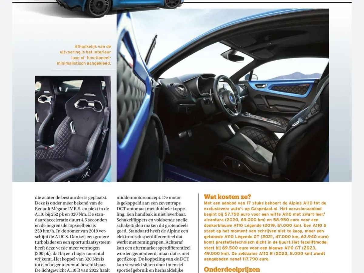 A110 1.8 Turbo Légende VOL!/Focal audiosystem/Verwarmde stoelen/Camera/Apple/Android Auto